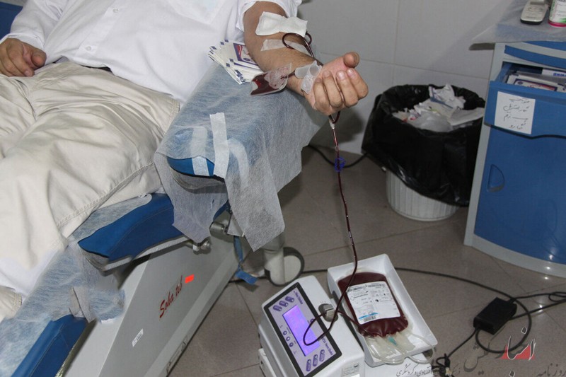 استقرار گروه انتقال خون سیار در بیمارستان کیش