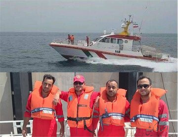 نجات یازده سرنشین قایق غیرمجاز در آب‌های کیش