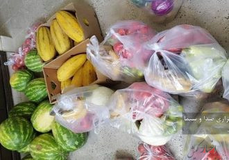 توزیع یک تن میوه و سبزیجات بین مددجویان کمیته امداد کیش